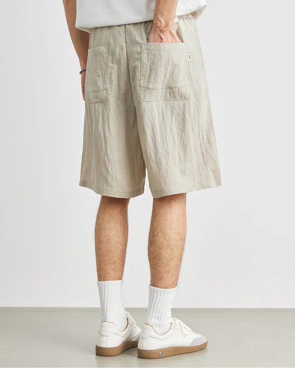 Wide Relaxed Linen Shorts