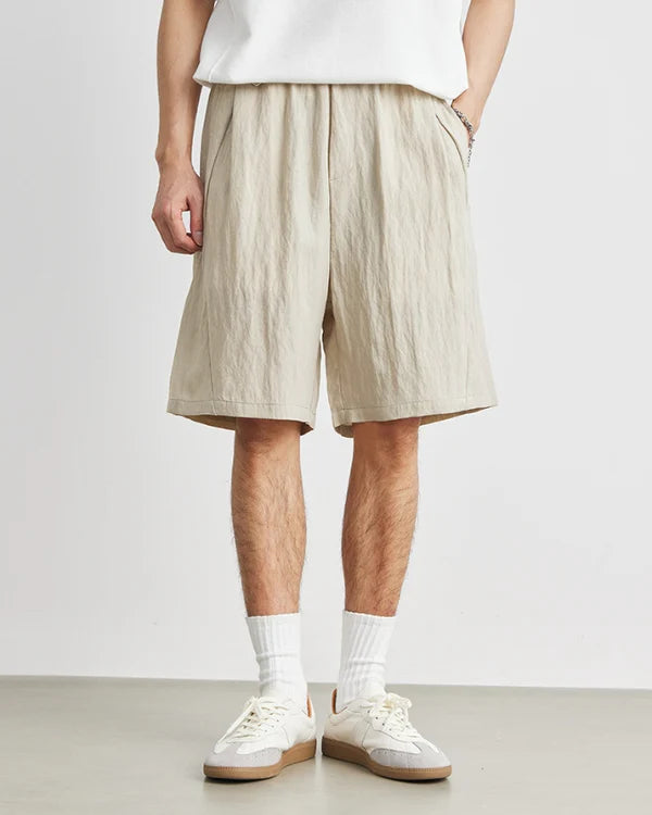 Wide Relaxed Linen Shorts