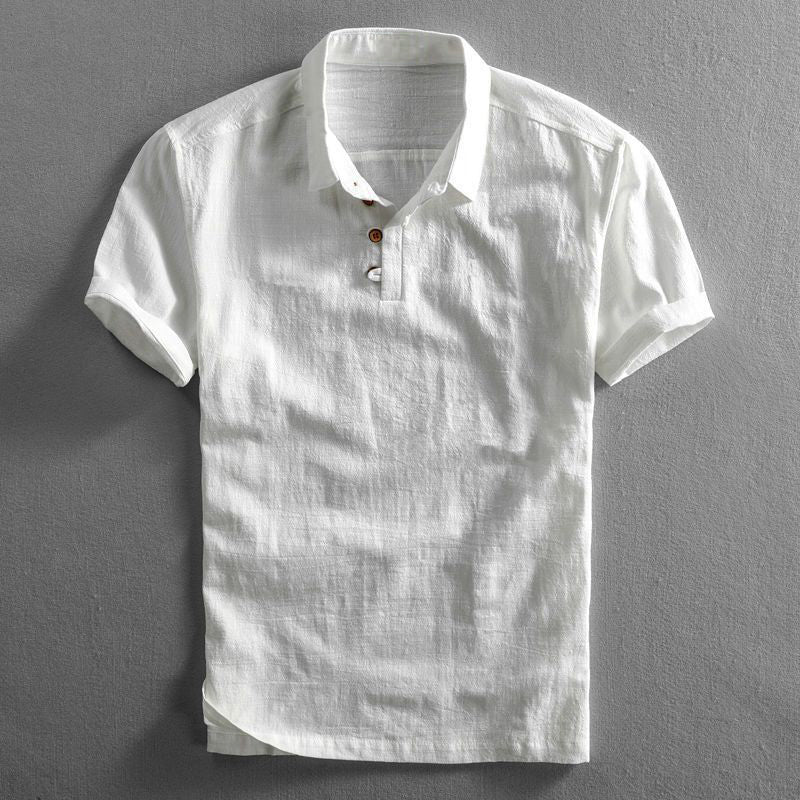 Classic linen polo shirt