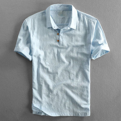 Classic linen polo shirt