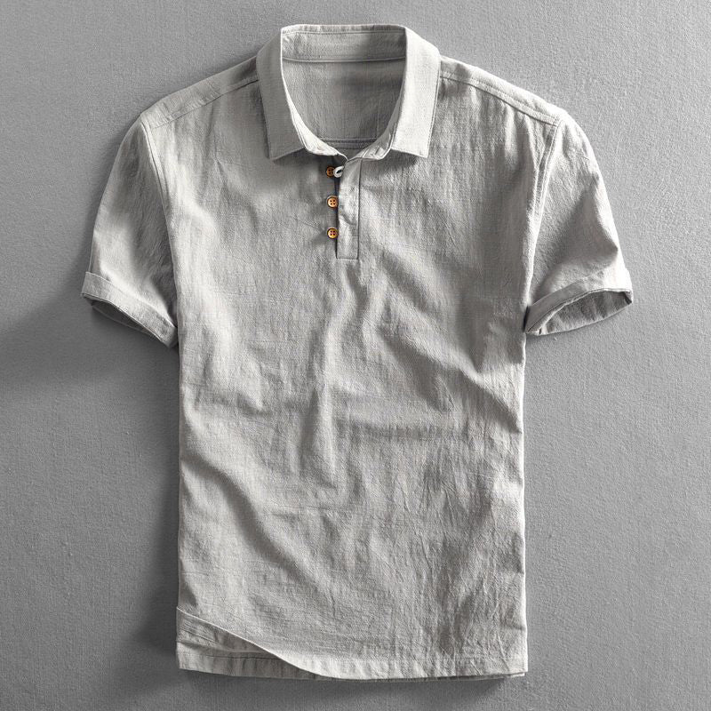 Classic linen polo shirt