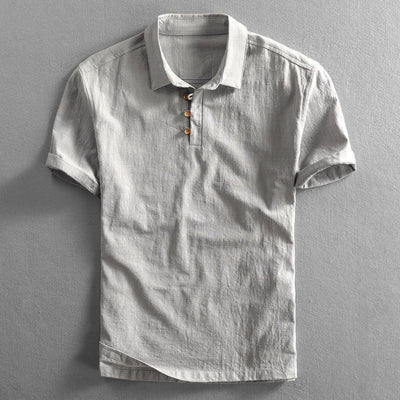 Classic linen polo shirt
