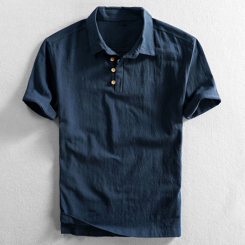 Classic linen polo shirt