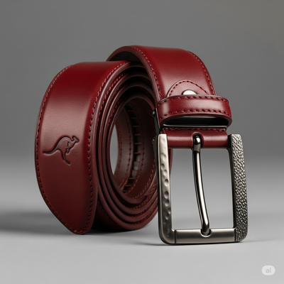 Sculpt leather belt