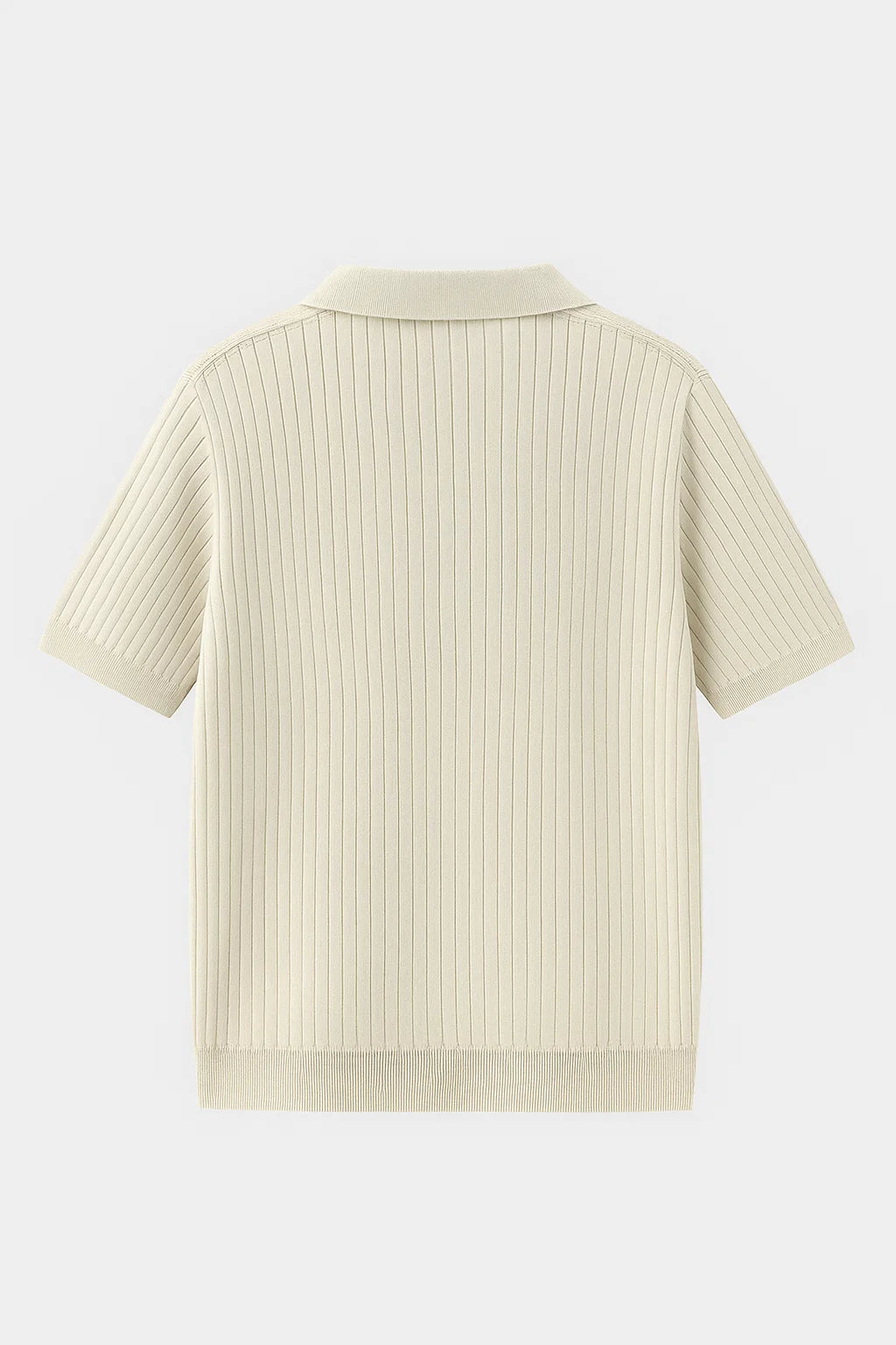 Ribbed Knit Polo