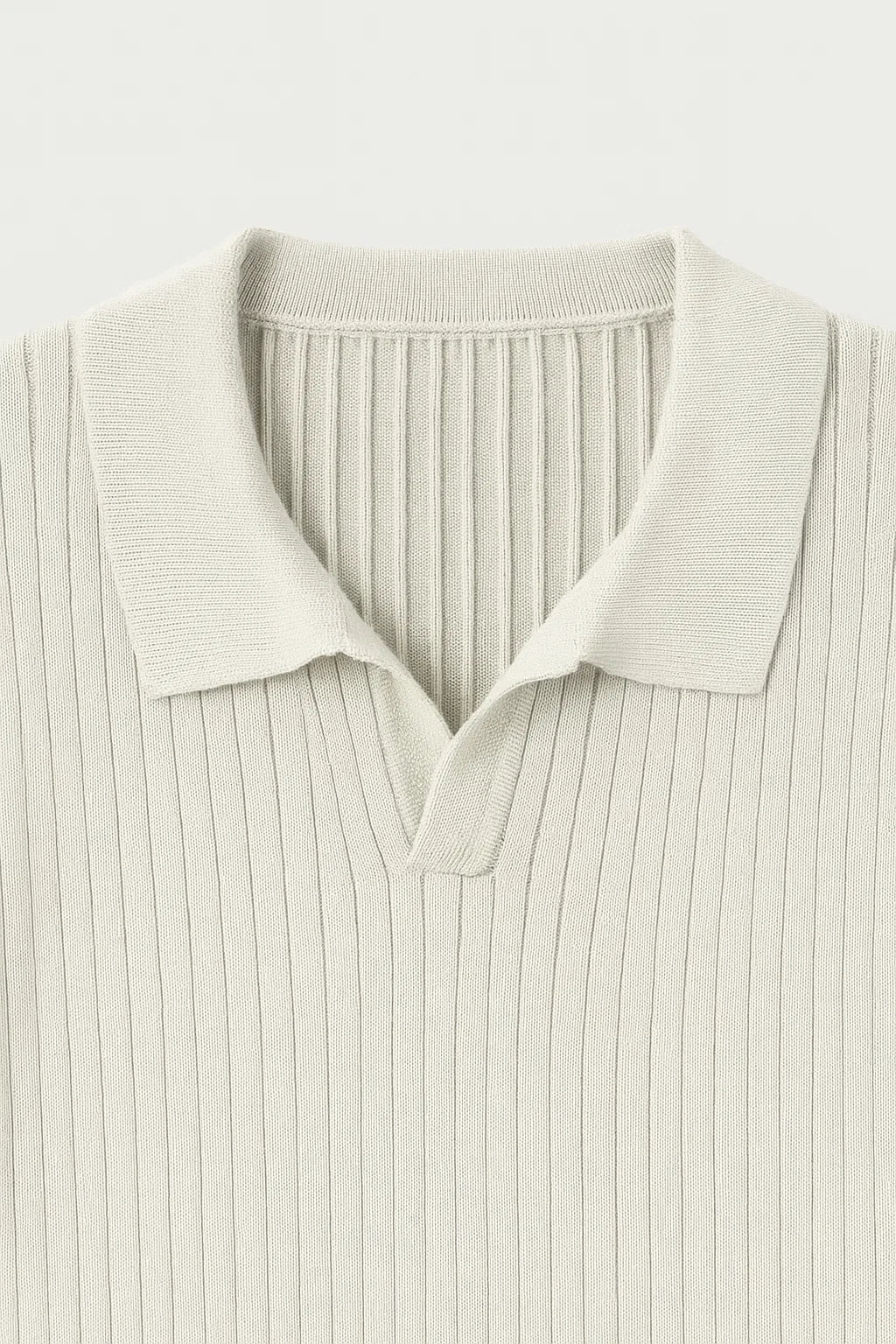 Ribbed Knit Polo
